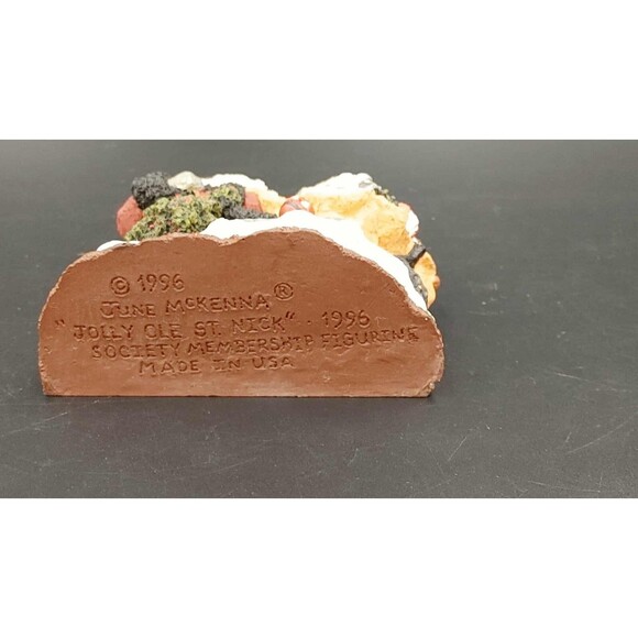 June McKenna 1996 Jolly Ole St. Nick Figurine COA Signed Collector's Society USA - Picture 8 of 12